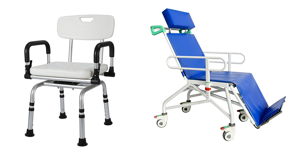 Which is better, a reclining shower chair or a sitting shower chair?