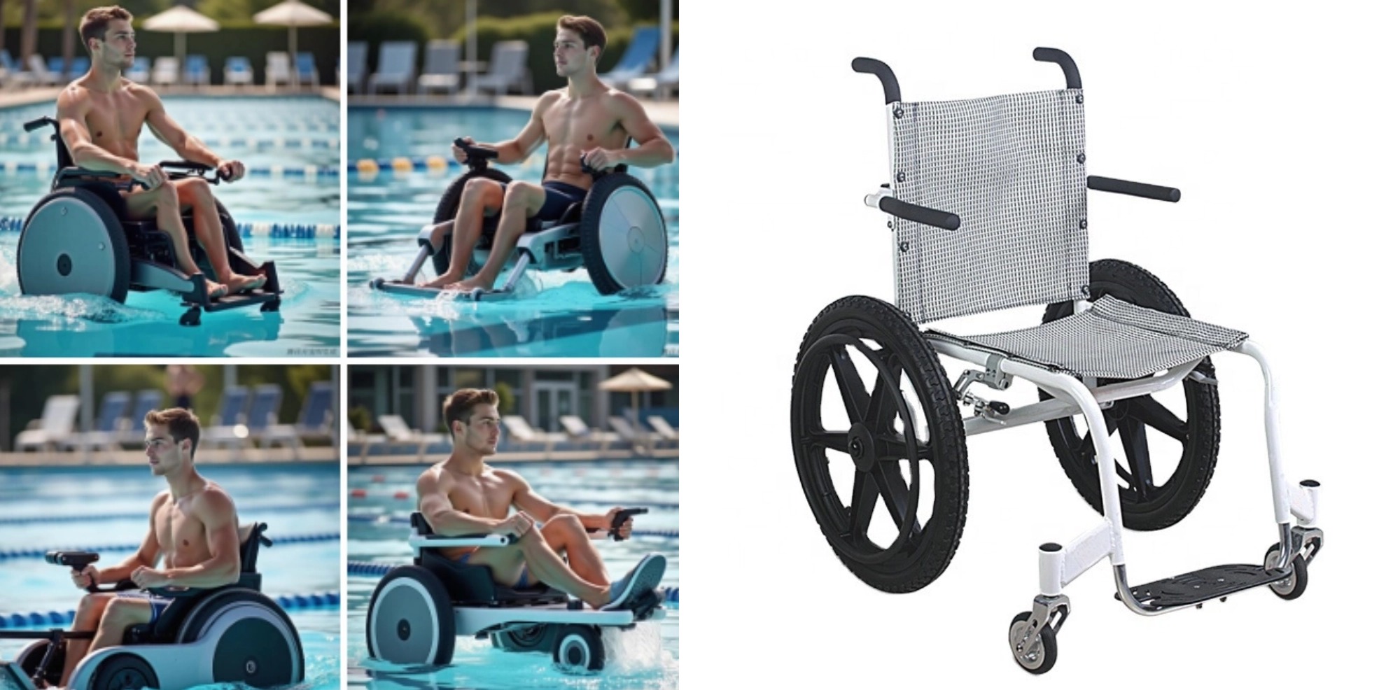 Swimming wheelchair: a weapon for disabled people to swim freely in the water