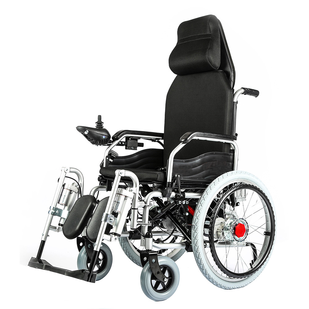 TEW121LF1(afabB) Heavy Duty Foldable Electric Wheelchair with Headrest High Back for Disabled