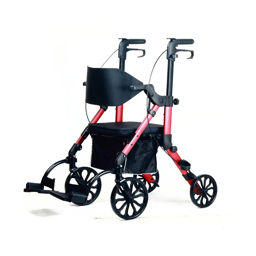 Height Adjustable Folding Aluminium Walker Rollator for Adults THE962LH